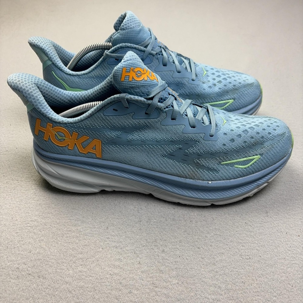 Hoka One One Clifton 9 Running Shoes Mens Size 12.5 Blue Cushioned 1127895 DLL
